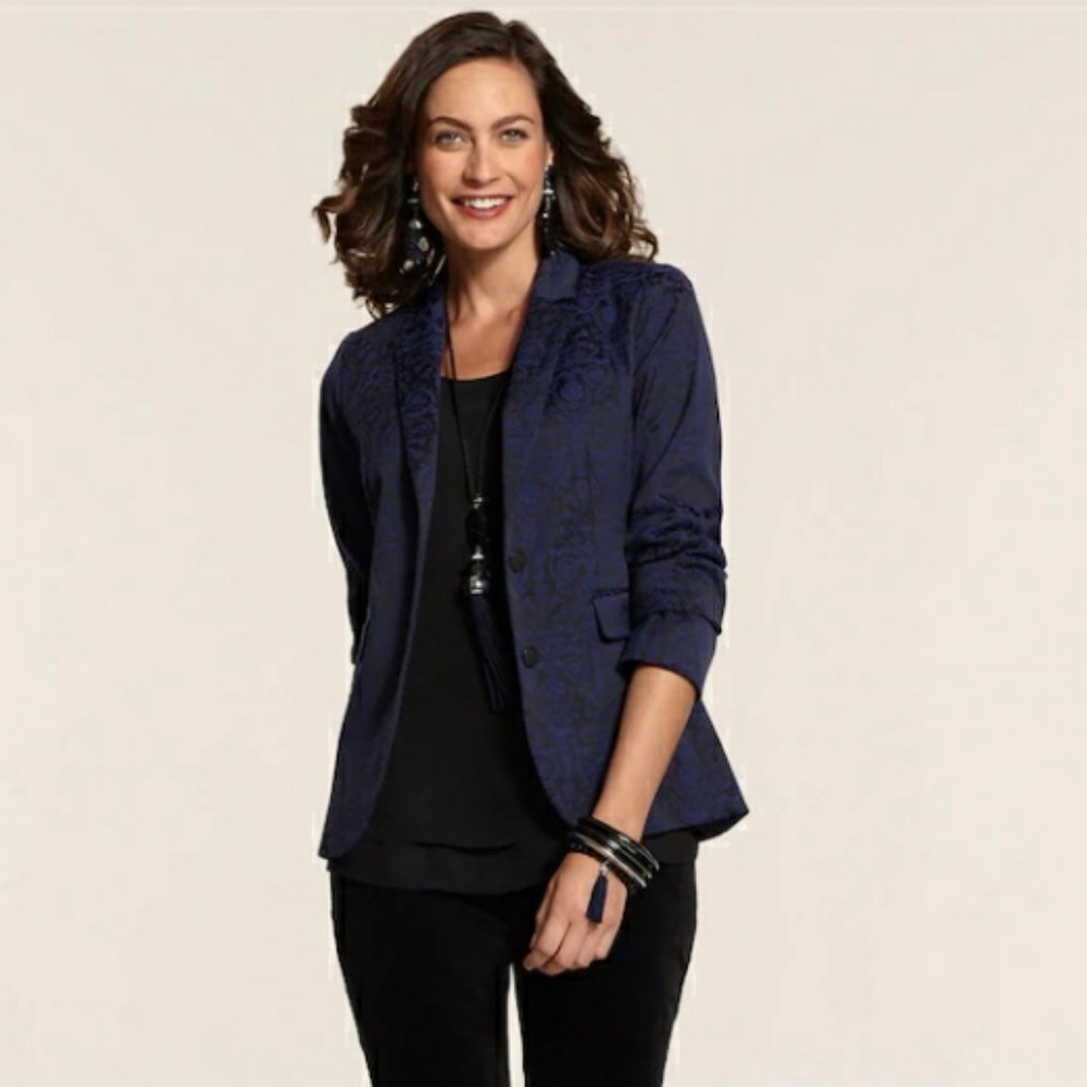 CHICO'S Beautiful Brocade Blazer Jacket